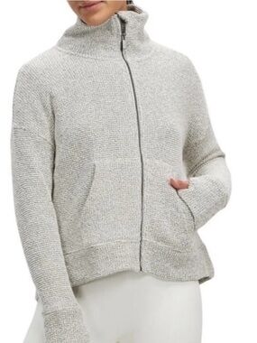 Sweaty Betty Restful boucle full zip through jacket